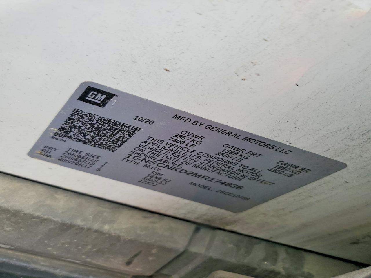 2021 CHEVROLET TAHOE C1500 LT photo 25
