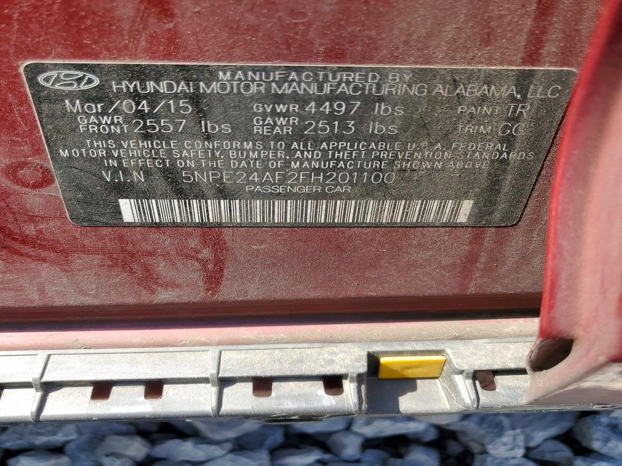 2015 HYUNDAI SONATA SE photo 34