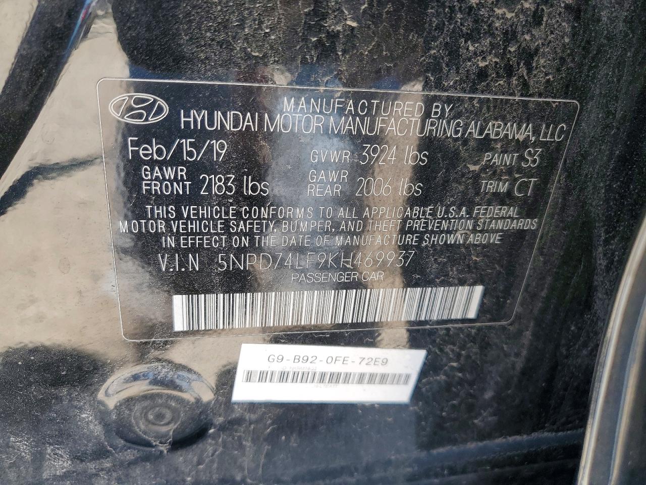 2019 HYUNDAI ELANTRA SE photo 34