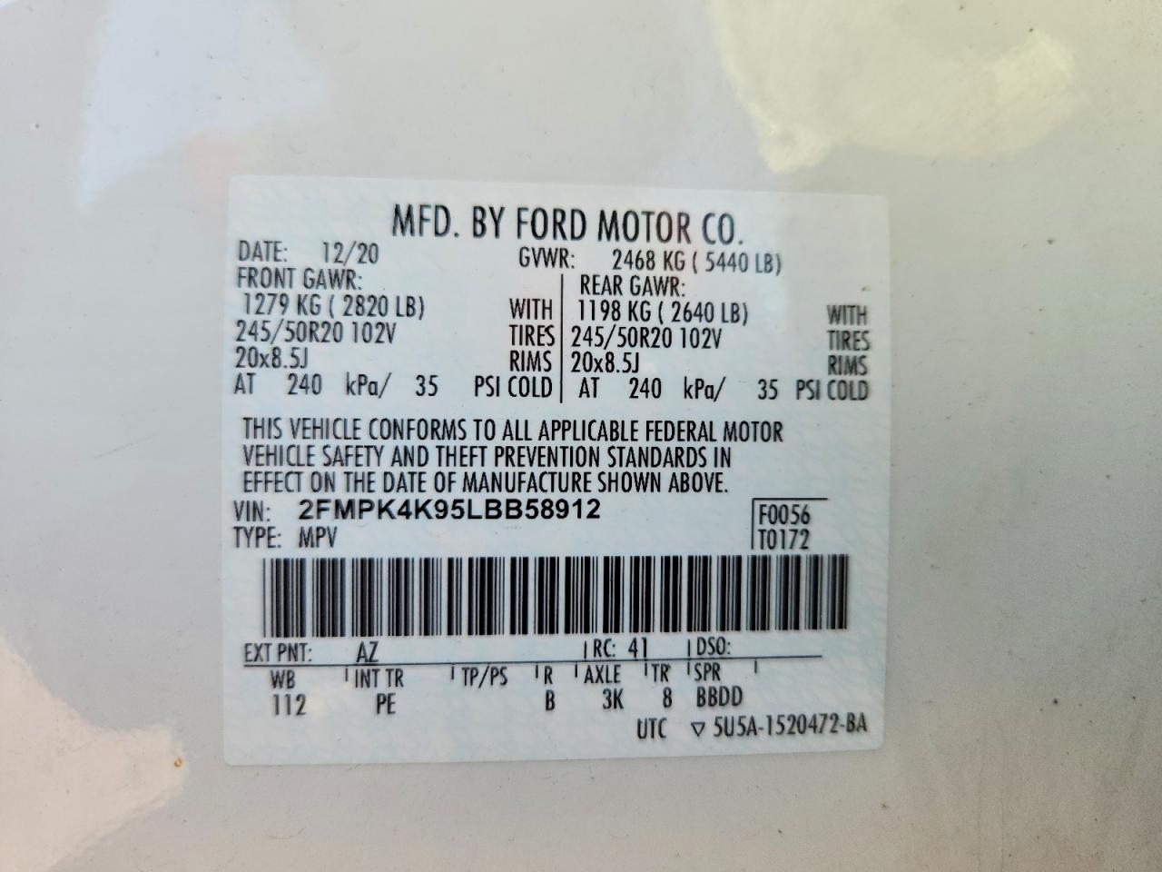 2020 FORD EDGE TITANIUM photo 23