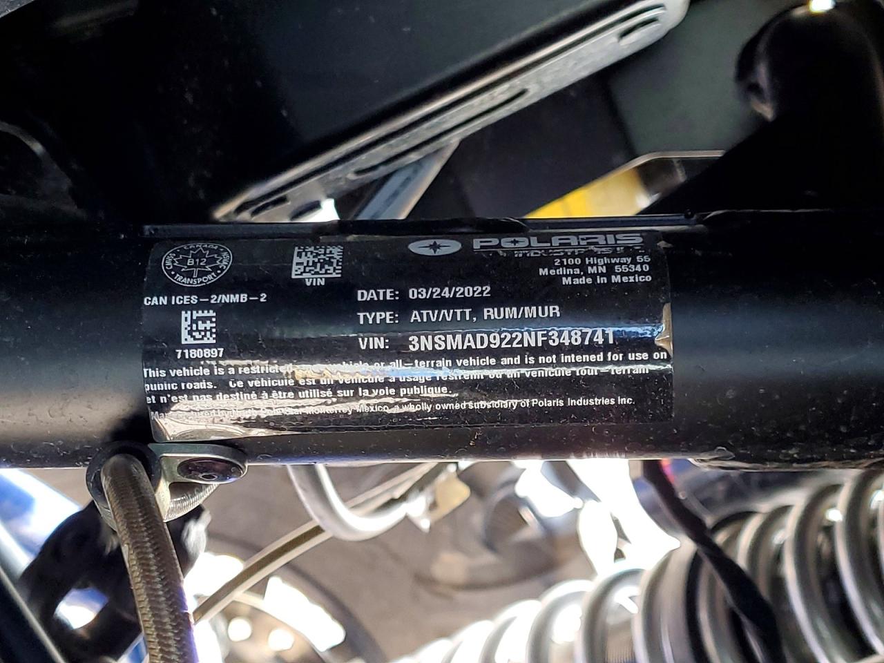2022 POLARIS RZR UTILITY VEHICLE photo 19