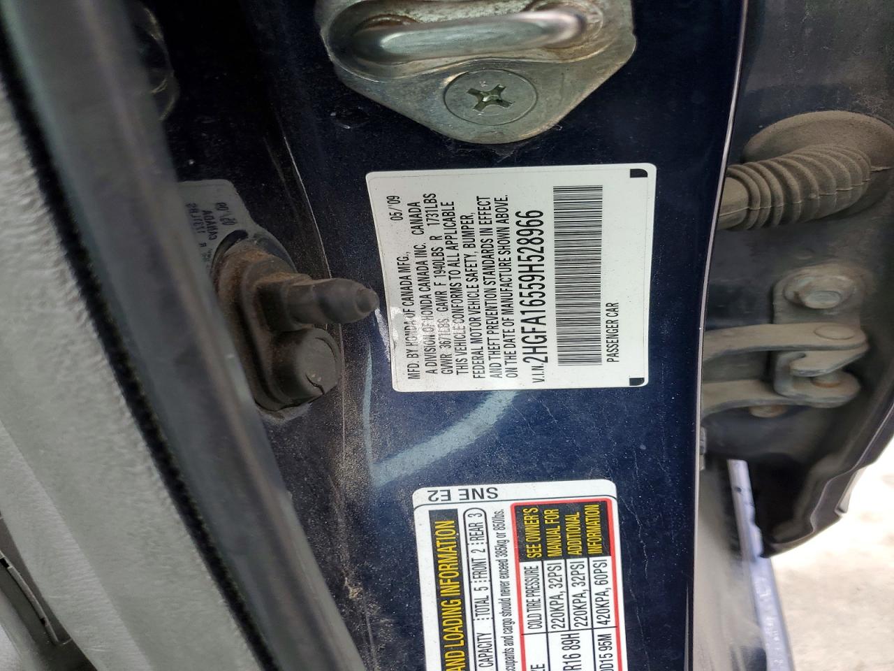 2009 HONDA CIVIC LX photo 23