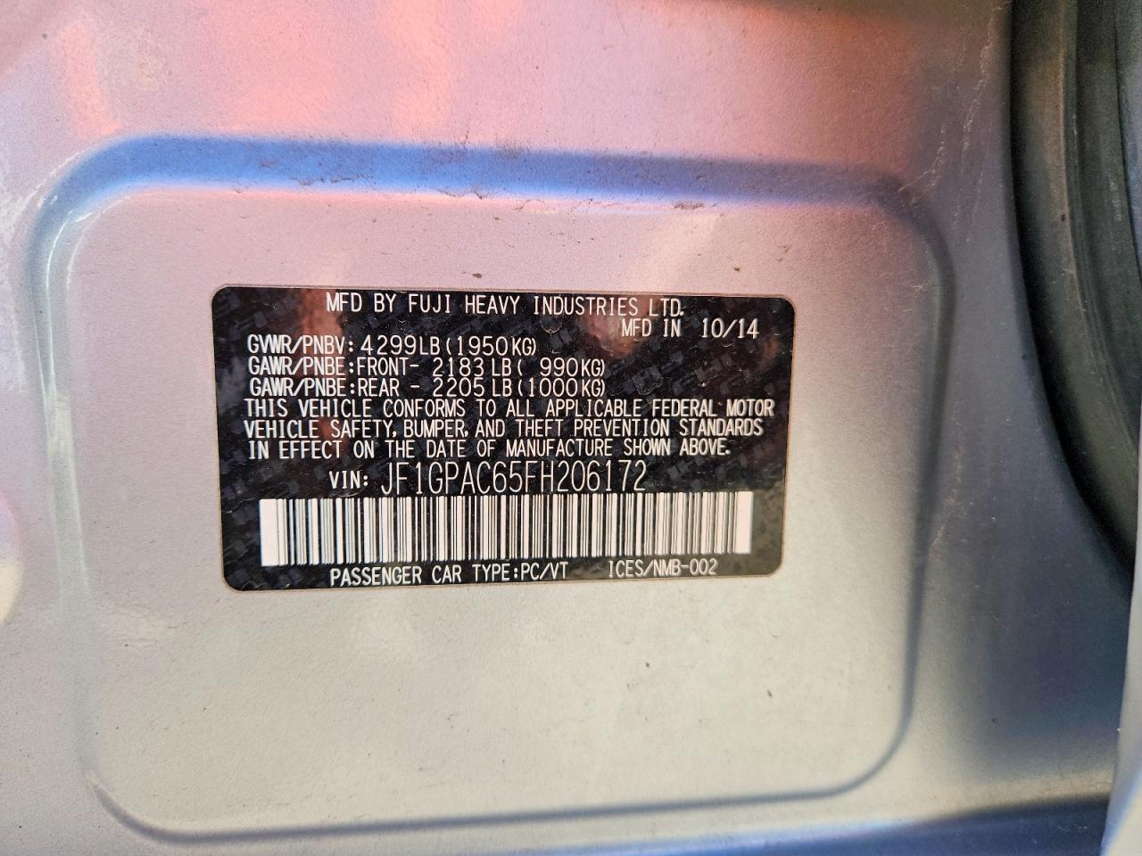 2015 SUBARU IMPREZA PREMIUM photo 23