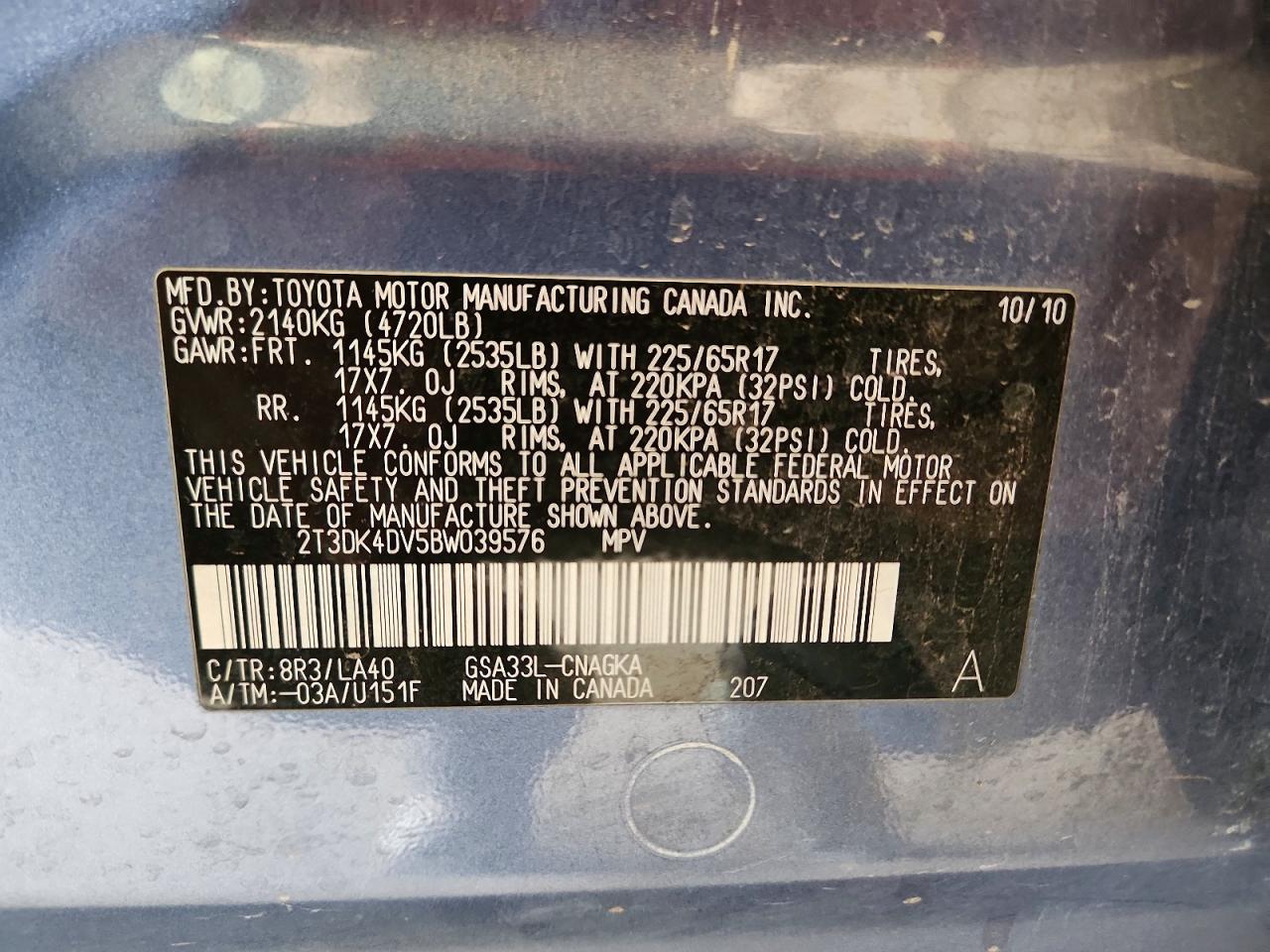 2011 TOYOTA RAV4 LIMITED photo 37