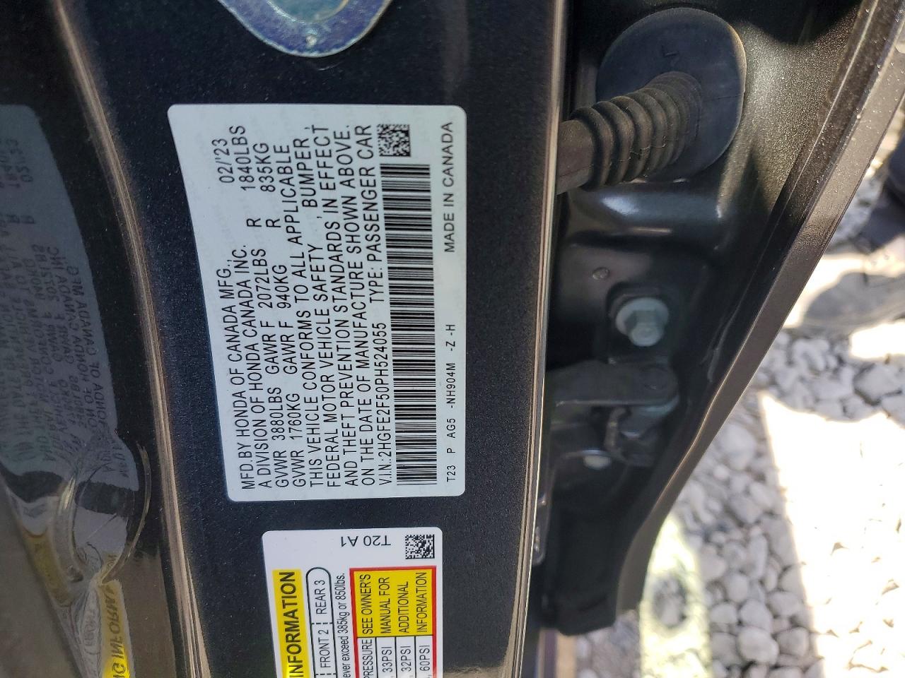 2023 HONDA CIVIC SPORT photo 23