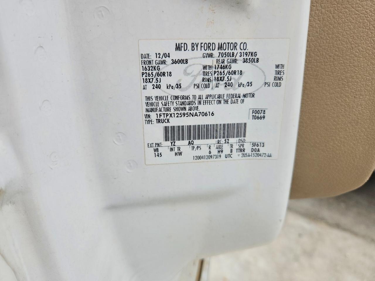 2005 FORD F150 photo 34