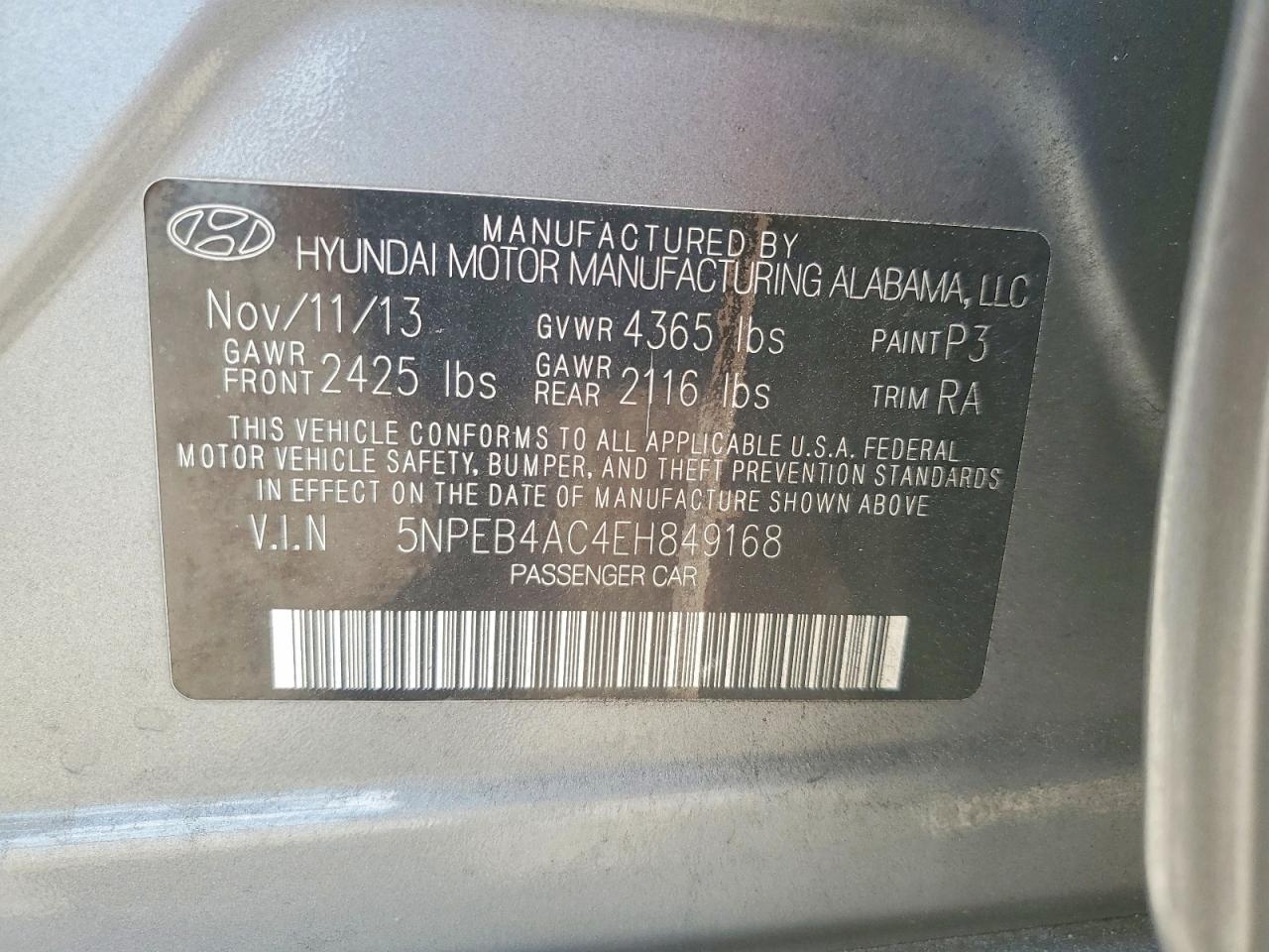 2014 HYUNDAI SONATA GLS photo 23