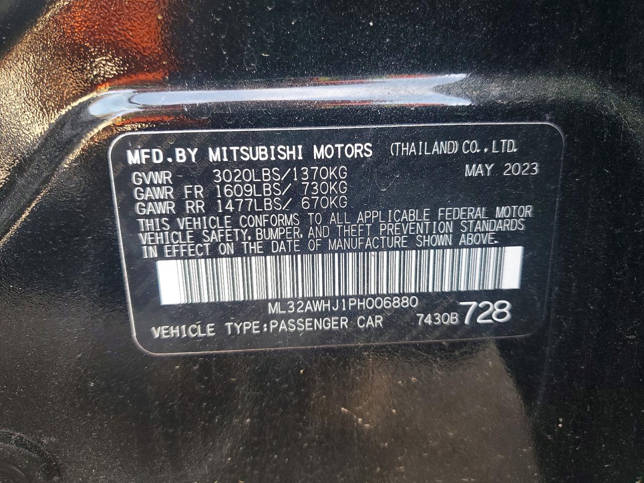 2023 MITSUBISHI MIRAGE SE photo 40