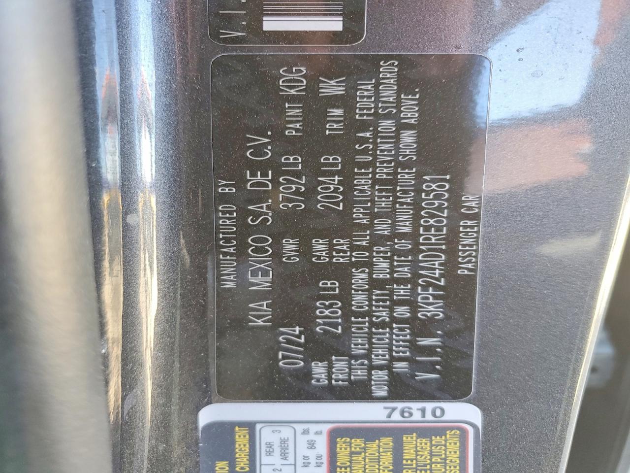 2024 KIA FORTE LXS photo 23