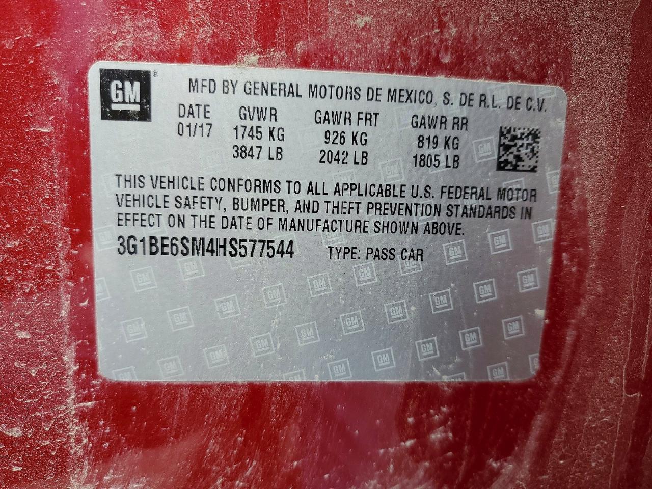 2017 CHEVROLET CRUZE LT photo 12