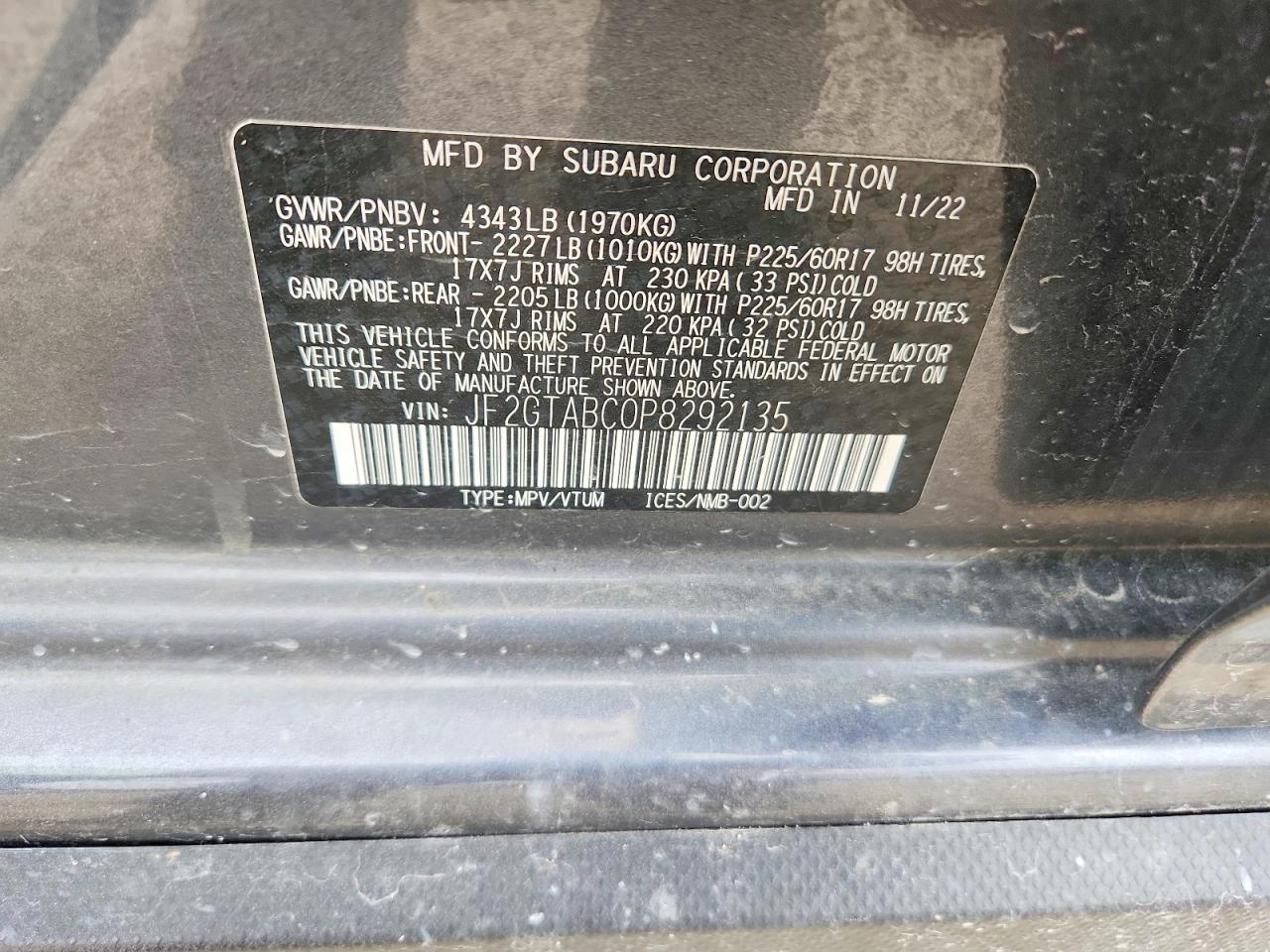 2023 SUBARU CROSSTREK photo 34