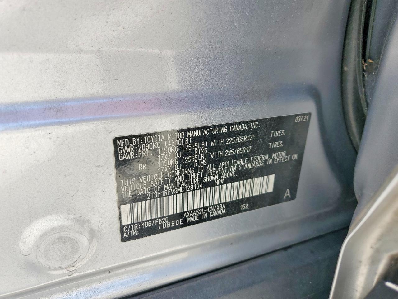 2021 TOYOTA RAV4 LE photo 37