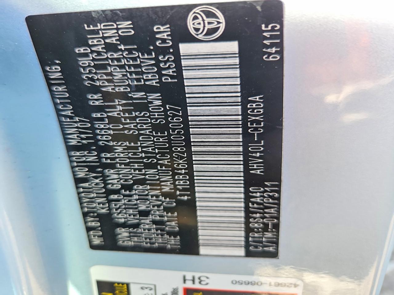 2008 TOYOTA CAMRY HYBRID photo 23