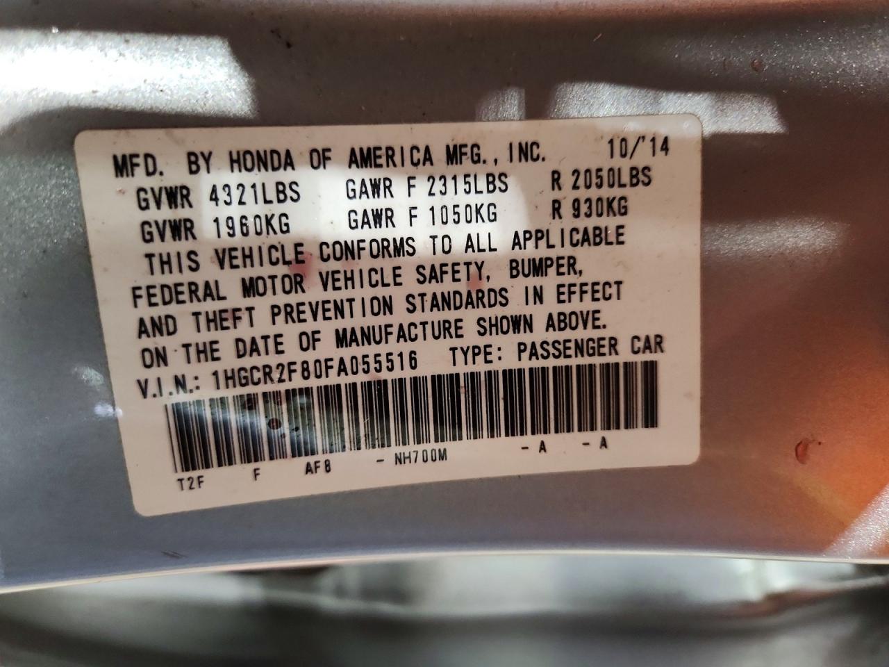 2015 HONDA ACCORD EXL photo 37