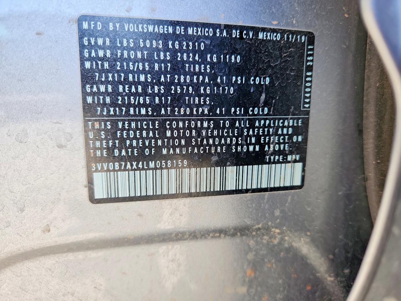 2020 VOLKSWAGEN TIGUAN S photo 25
