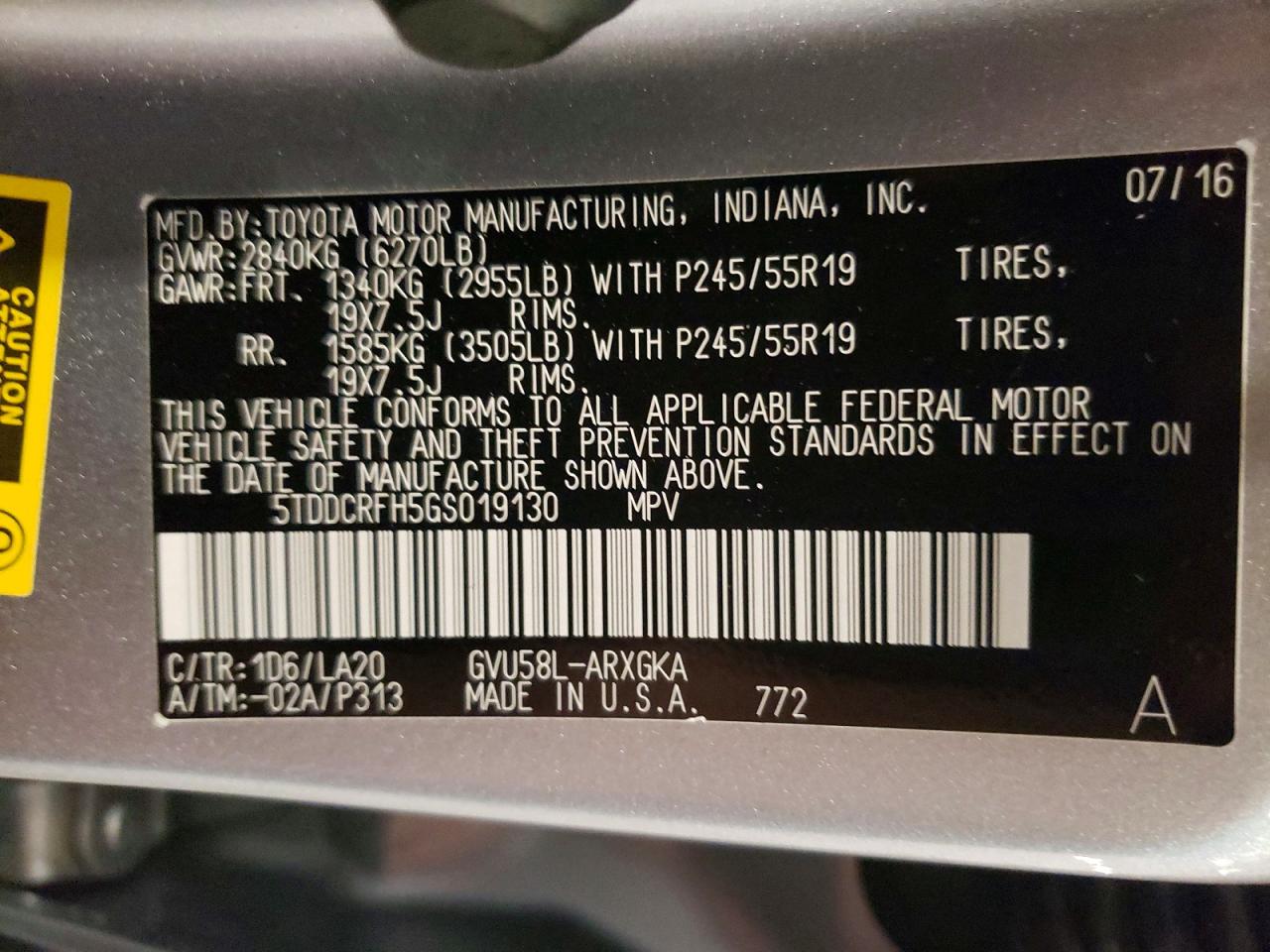 2016 TOYOTA HIGHLANDER HYBRID LIMITED PLATINUM photo 37
