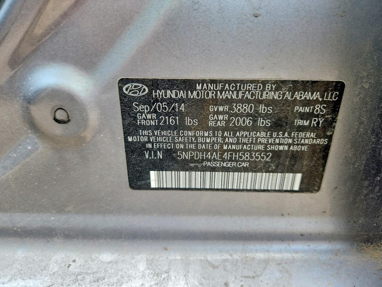 2015 HYUNDAI ELANTRA SE photo 12
