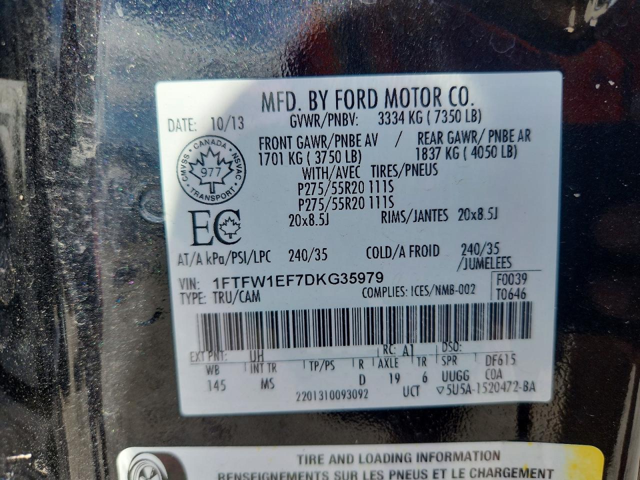 2013 FORD F150 SUPERCREW photo 23