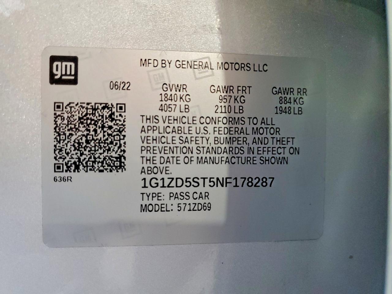 2022 CHEVROLET MALIBU LT photo 34