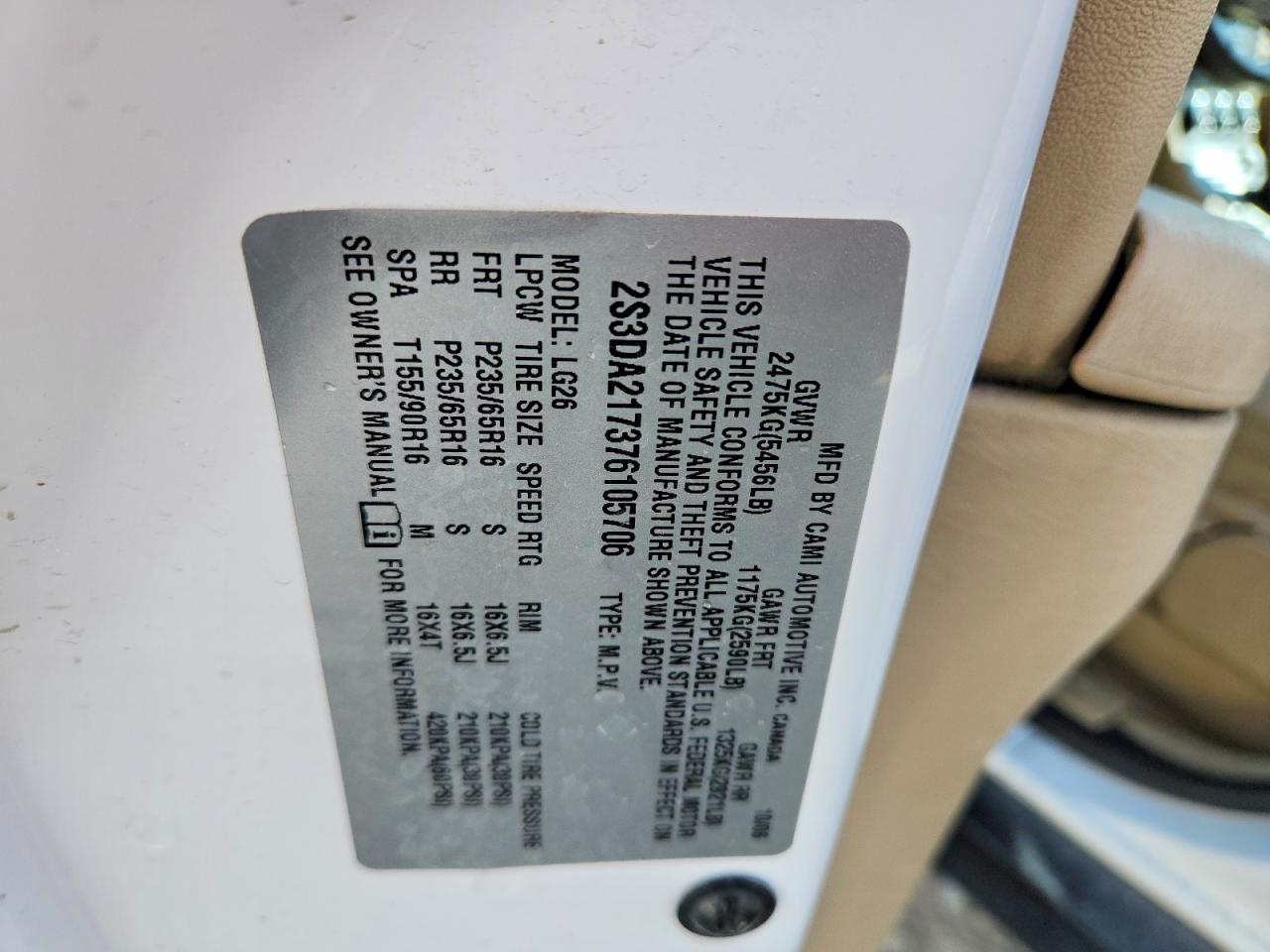 2007 SUZUKI XL7 photo 37