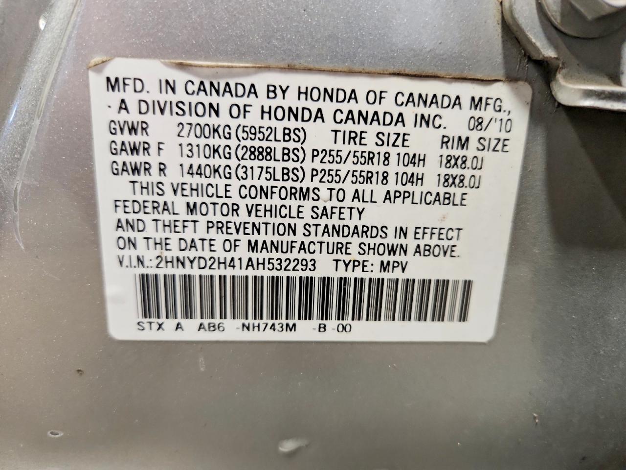 2010 ACURA MDX TECHNOLOGY photo 27