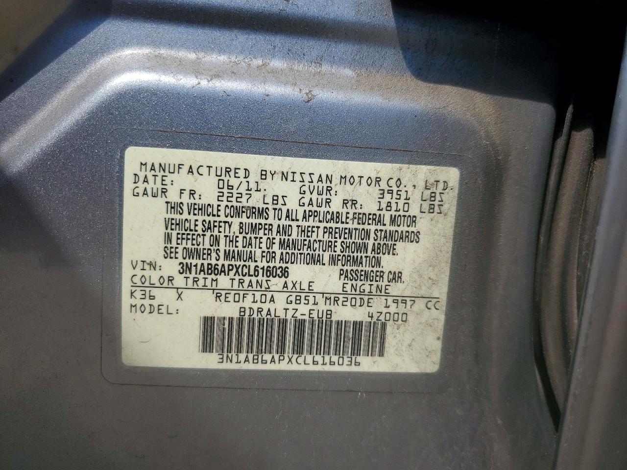 2012 NISSAN SENTRA 2.0 photo 23