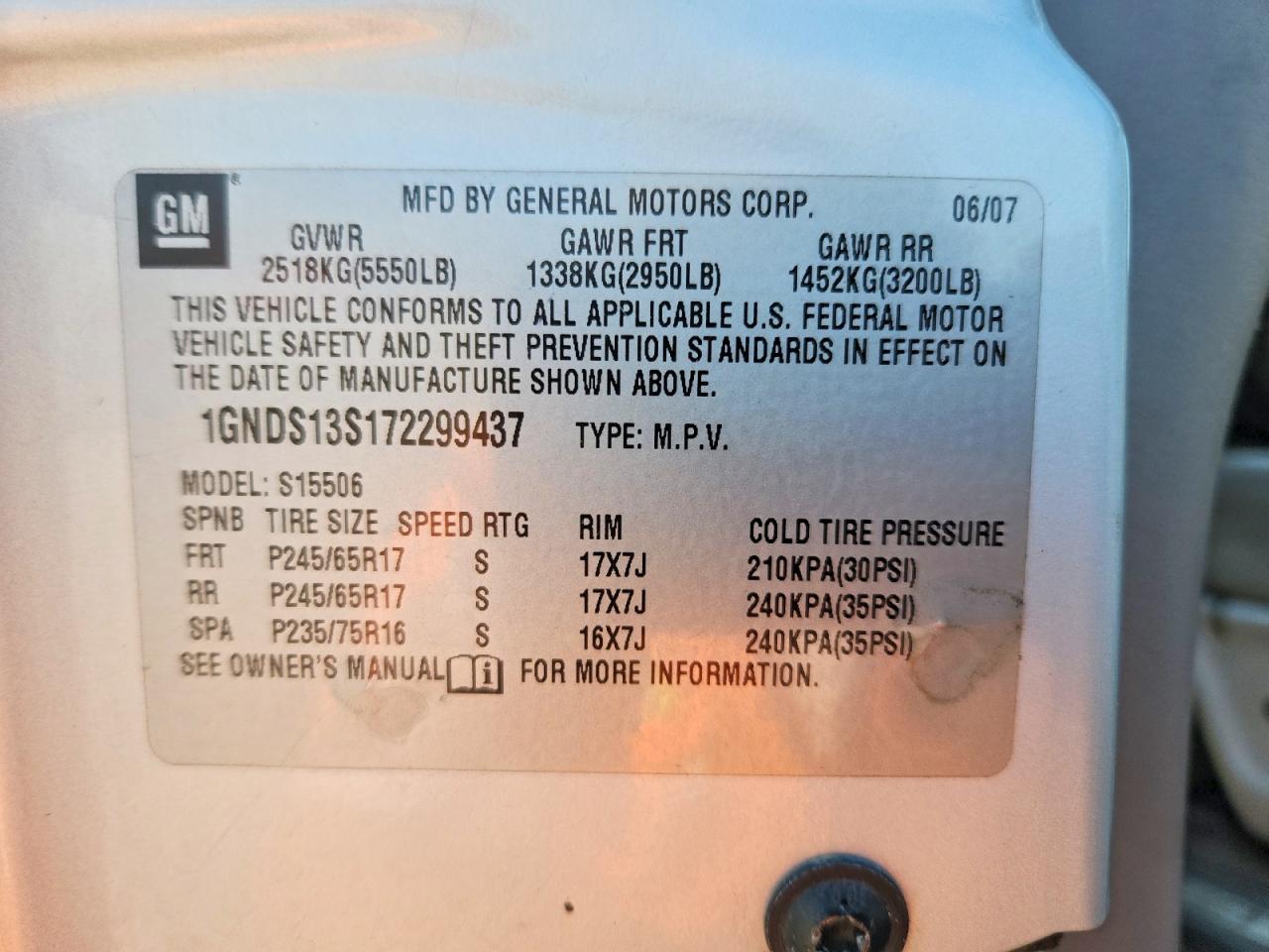 2007 CHEVROLET TRAILBLAZER LS photo 14