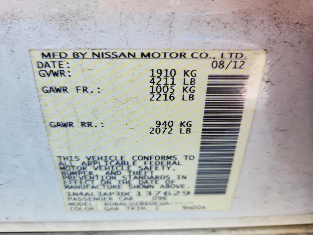 2013 NISSAN ALTIMA 2.5 photo 34
