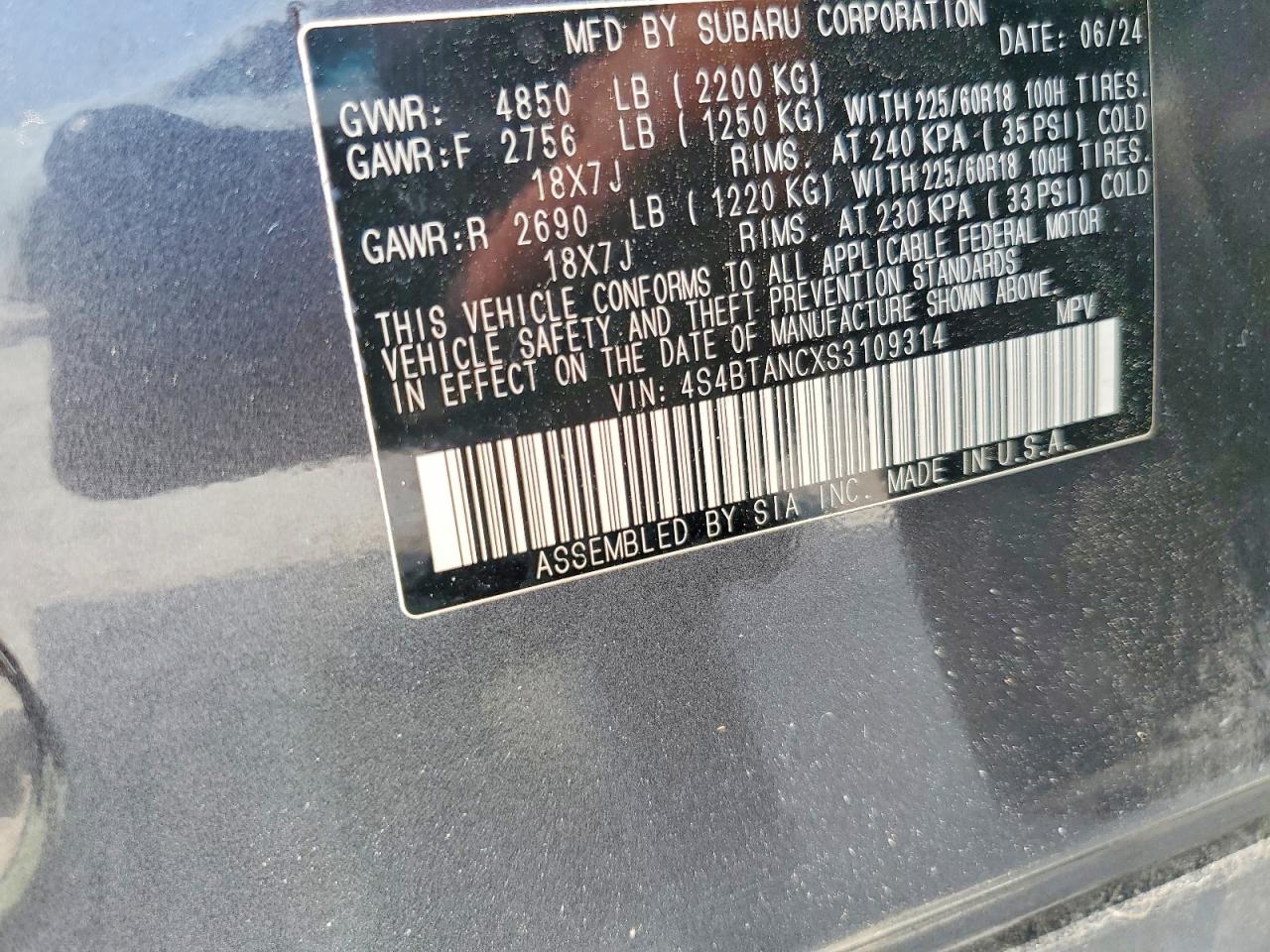 2025 SUBARU OUTBACK LIMITED photo 40