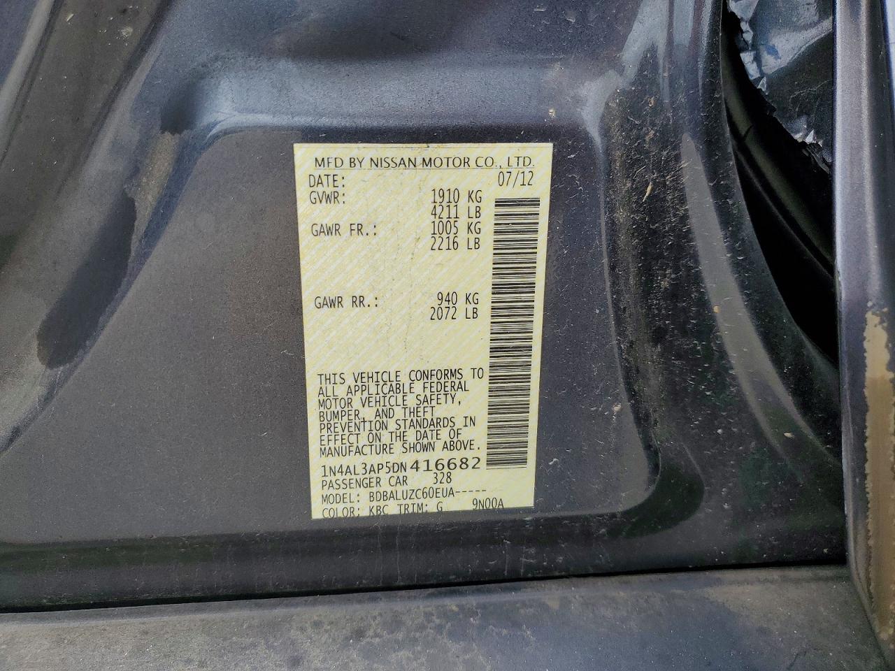 2013 NISSAN ALTIMA 2.5 photo 34