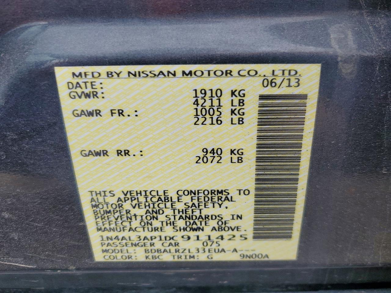 2013 NISSAN ALTIMA 2.5 S photo 23