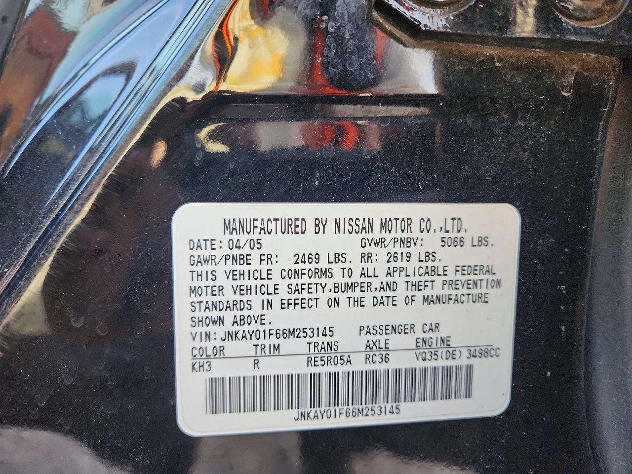 2006 INFINITI M35 BASE photo 34