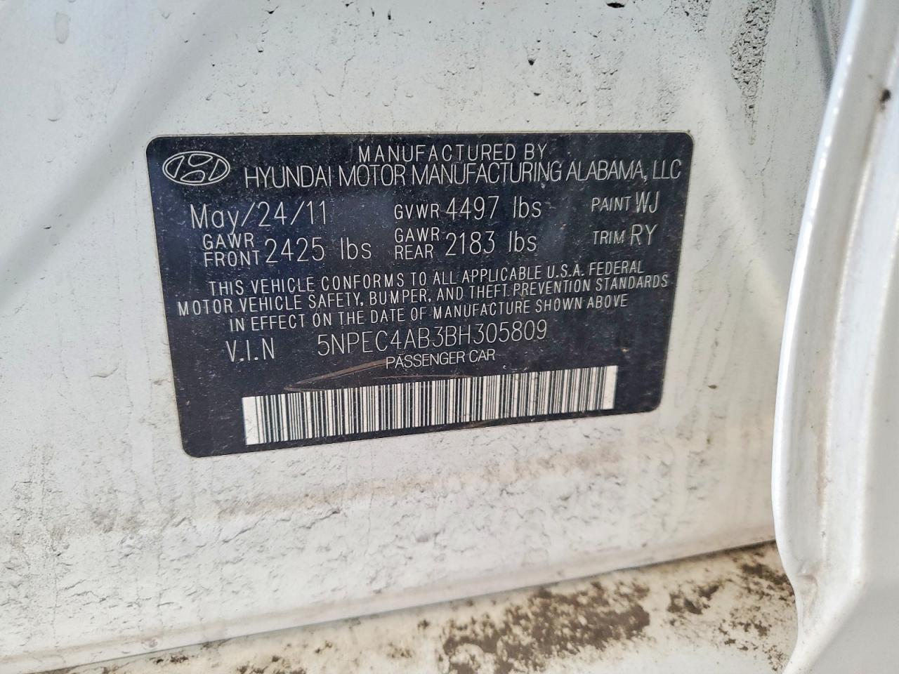 2011 HYUNDAI SONATA LIMITED 2.0T photo 23