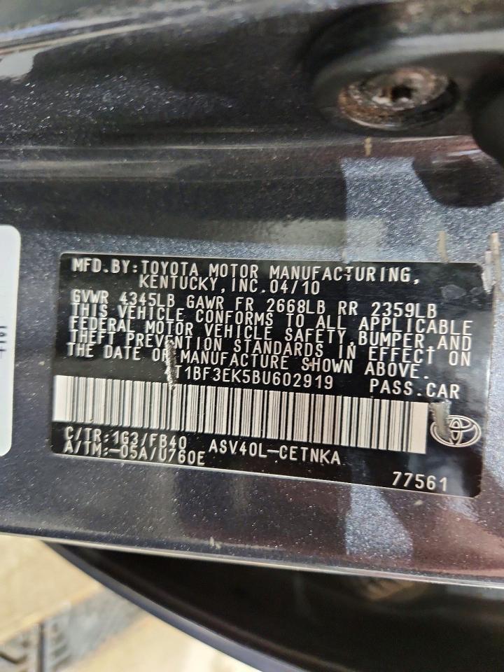 2011 TOYOTA CAMRY LE photo 23