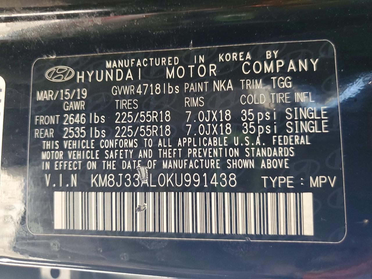 2019 HYUNDAI TUCSON SEL photo 25