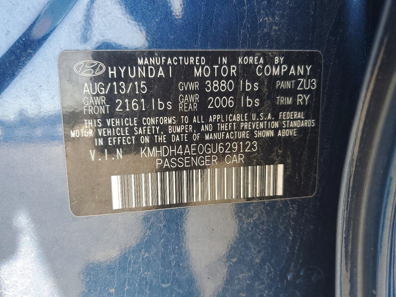 2016 HYUNDAI ELANTRA VALUE EDITION photo 23