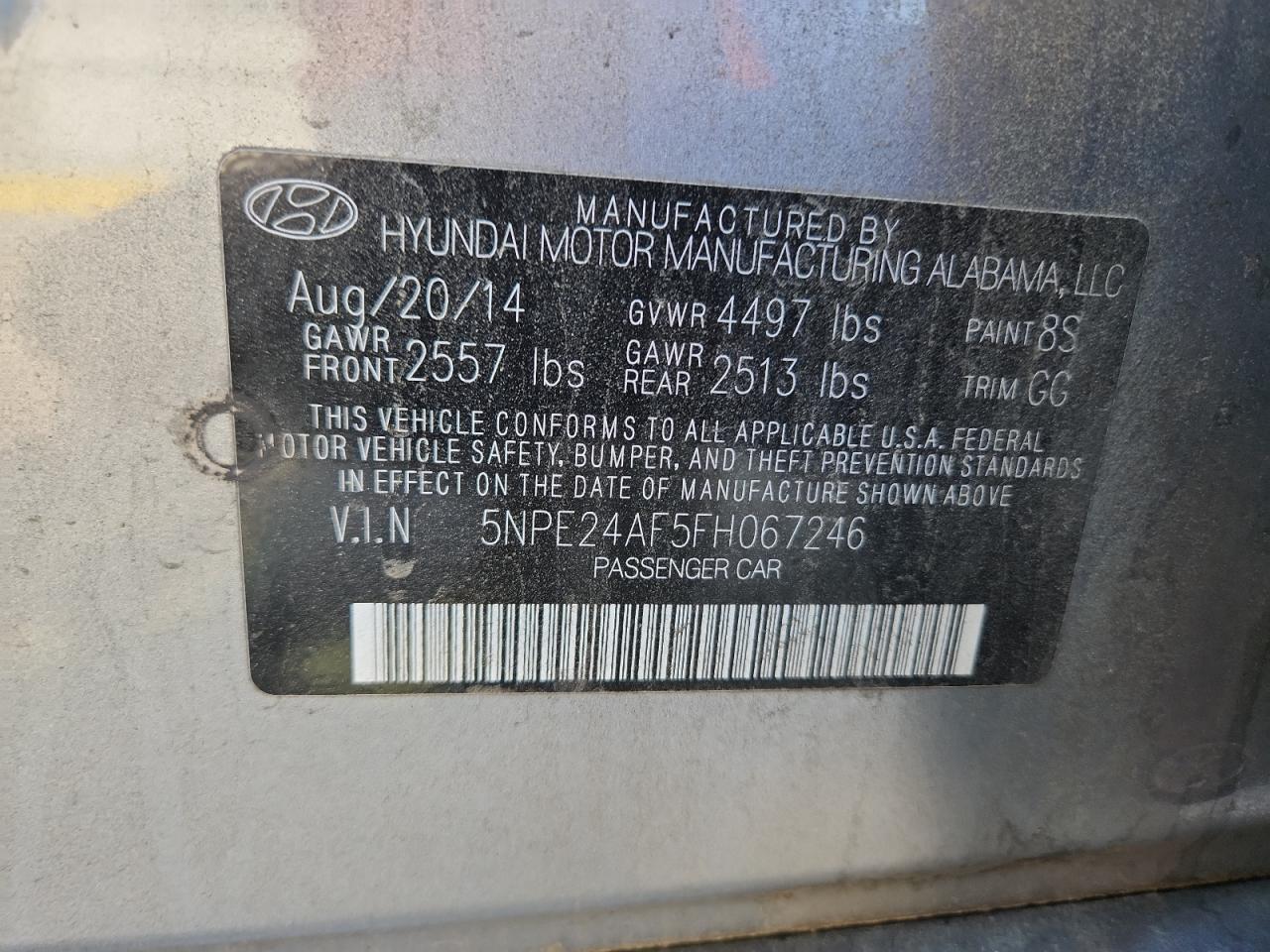 2015 HYUNDAI SONATA SE photo 23