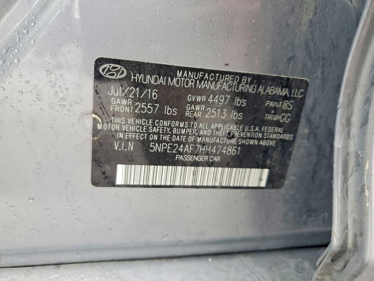 2017 HYUNDAI SONATA SE photo 34