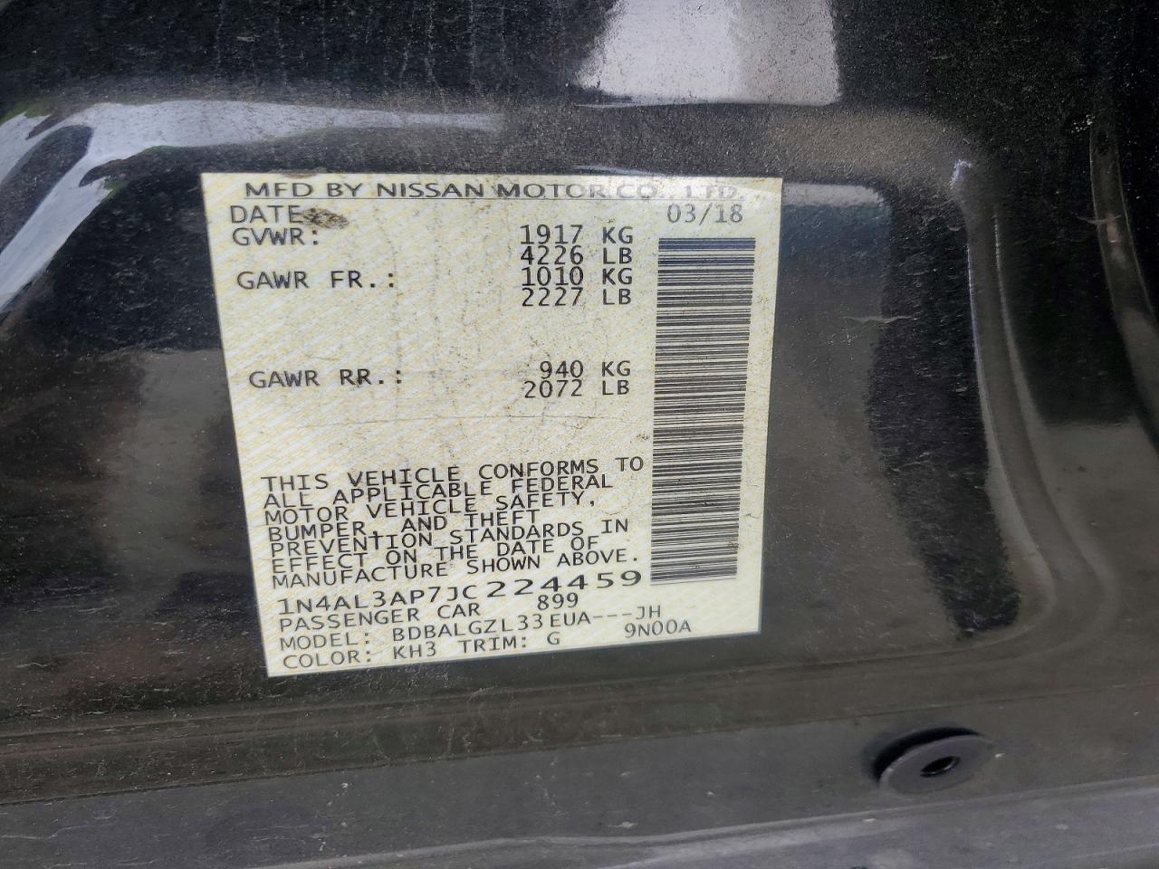 2018 NISSAN ALTIMA 2.5 S photo 25