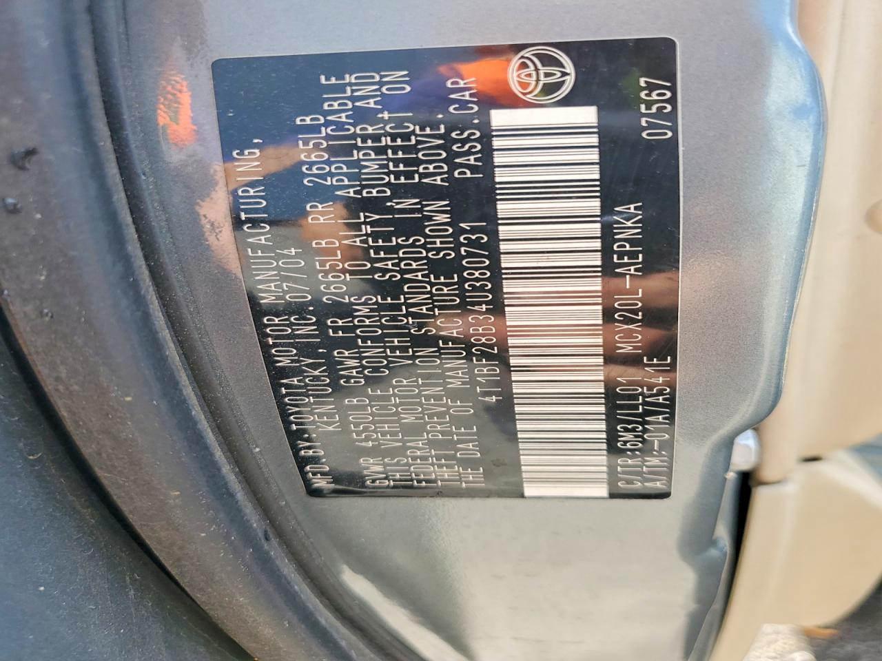 2004 TOYOTA AVALON XL photo 34