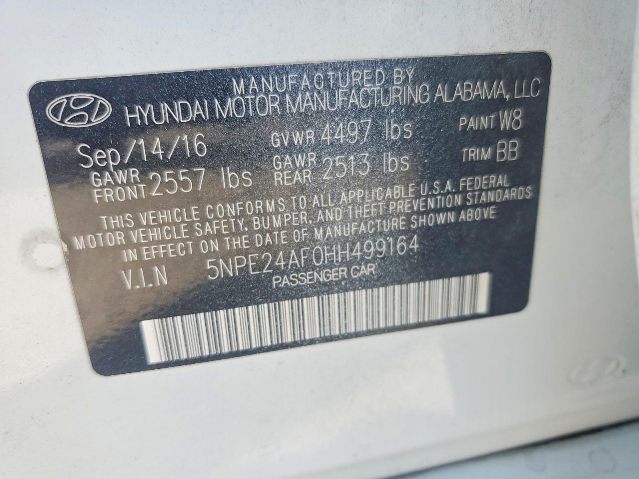 2017 HYUNDAI SONATA SE photo 23