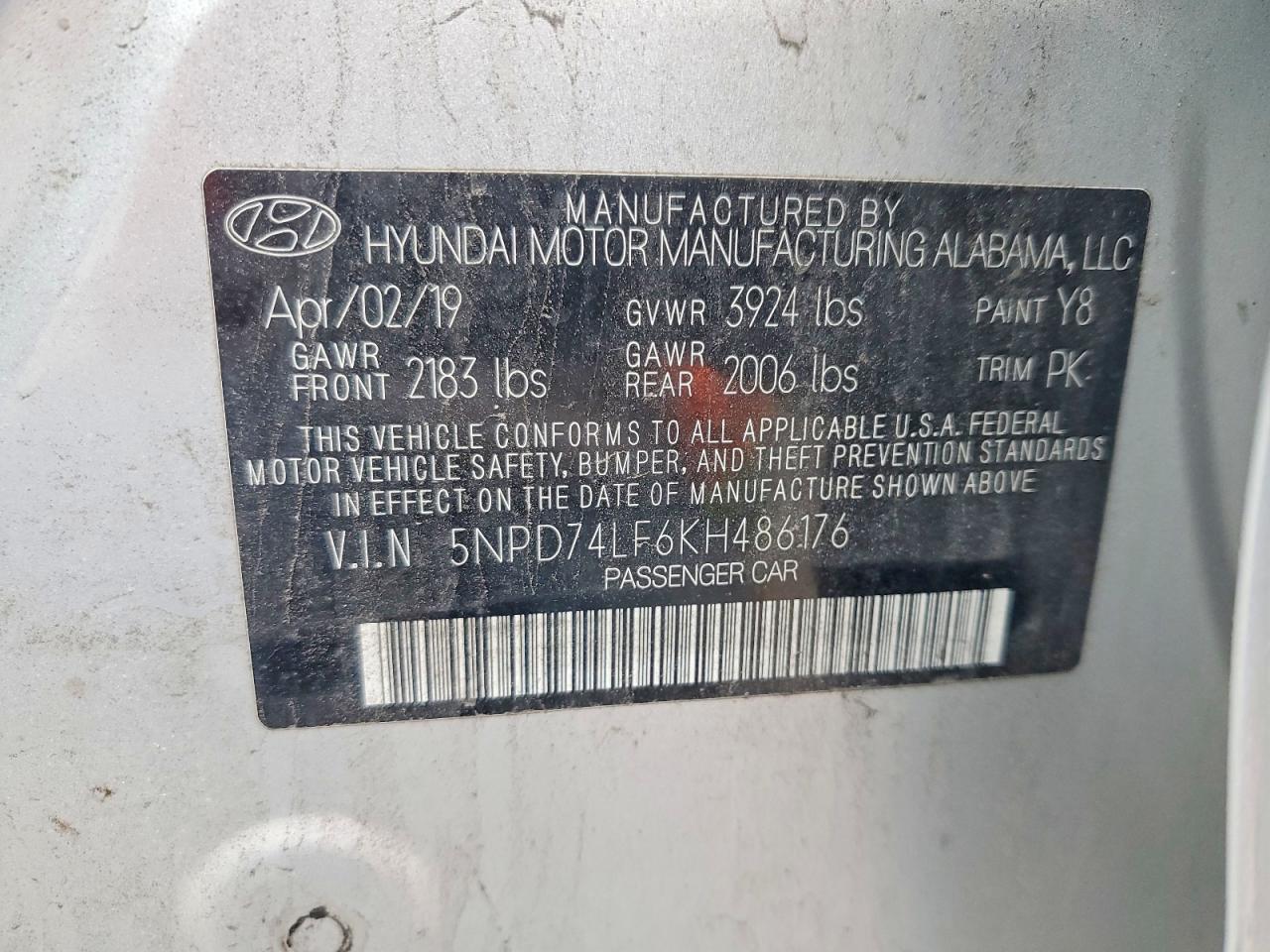 2019 HYUNDAI ELANTRA SE photo 12