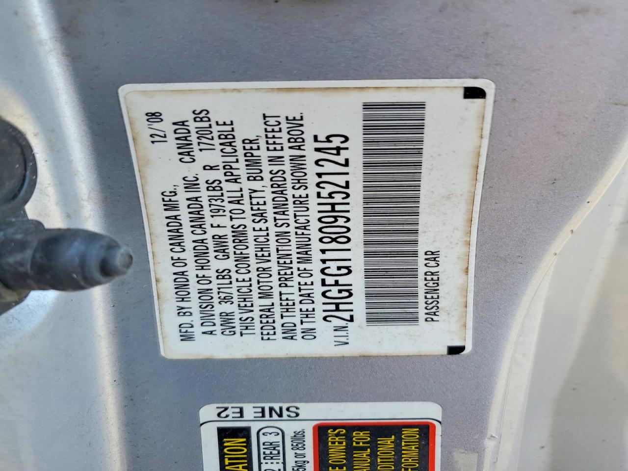 2009 HONDA CIVIC EX photo 12