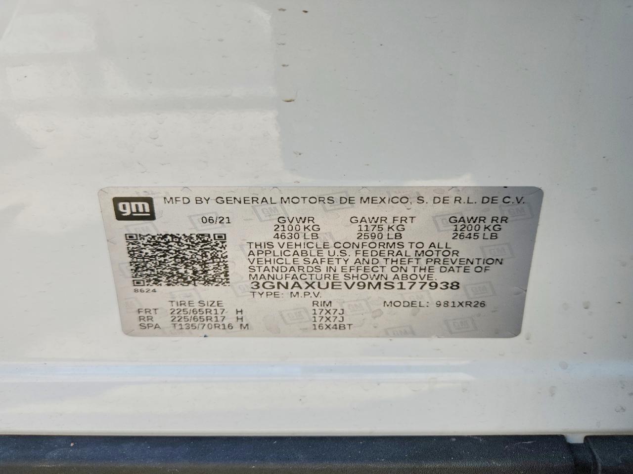 2021 CHEVROLET EQUINOX LT photo 27