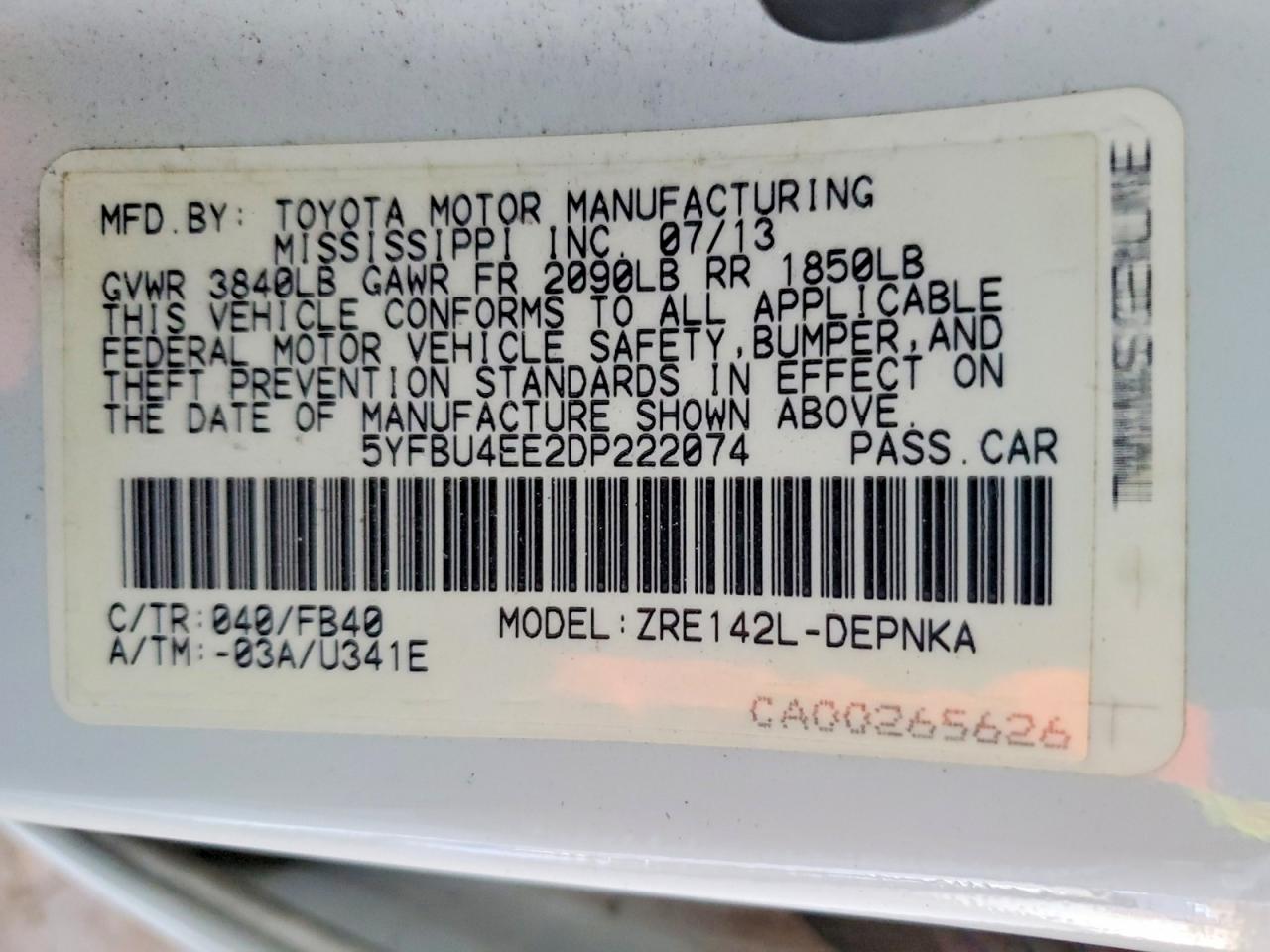 2013 TOYOTA COROLLA LE photo 23
