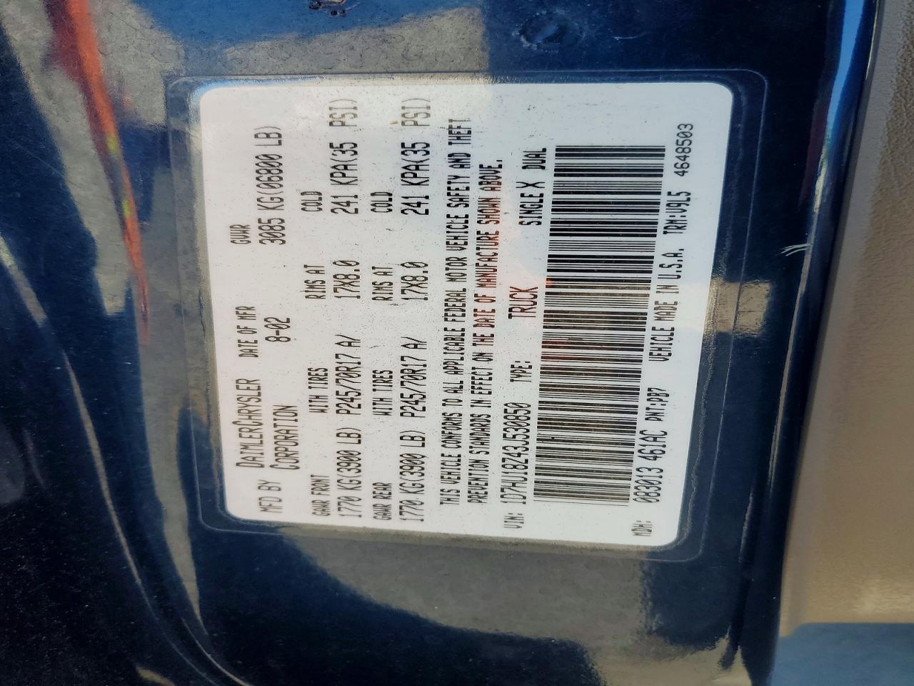 2003 DODGE RAM 1500 ST photo 34