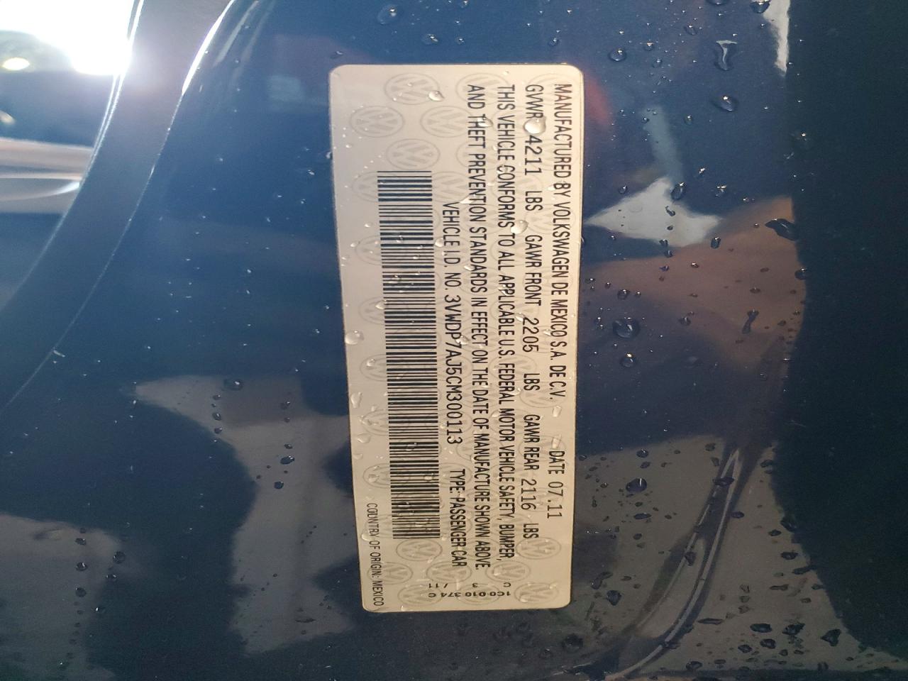 2012 VOLKSWAGEN JETTA SE photo 34