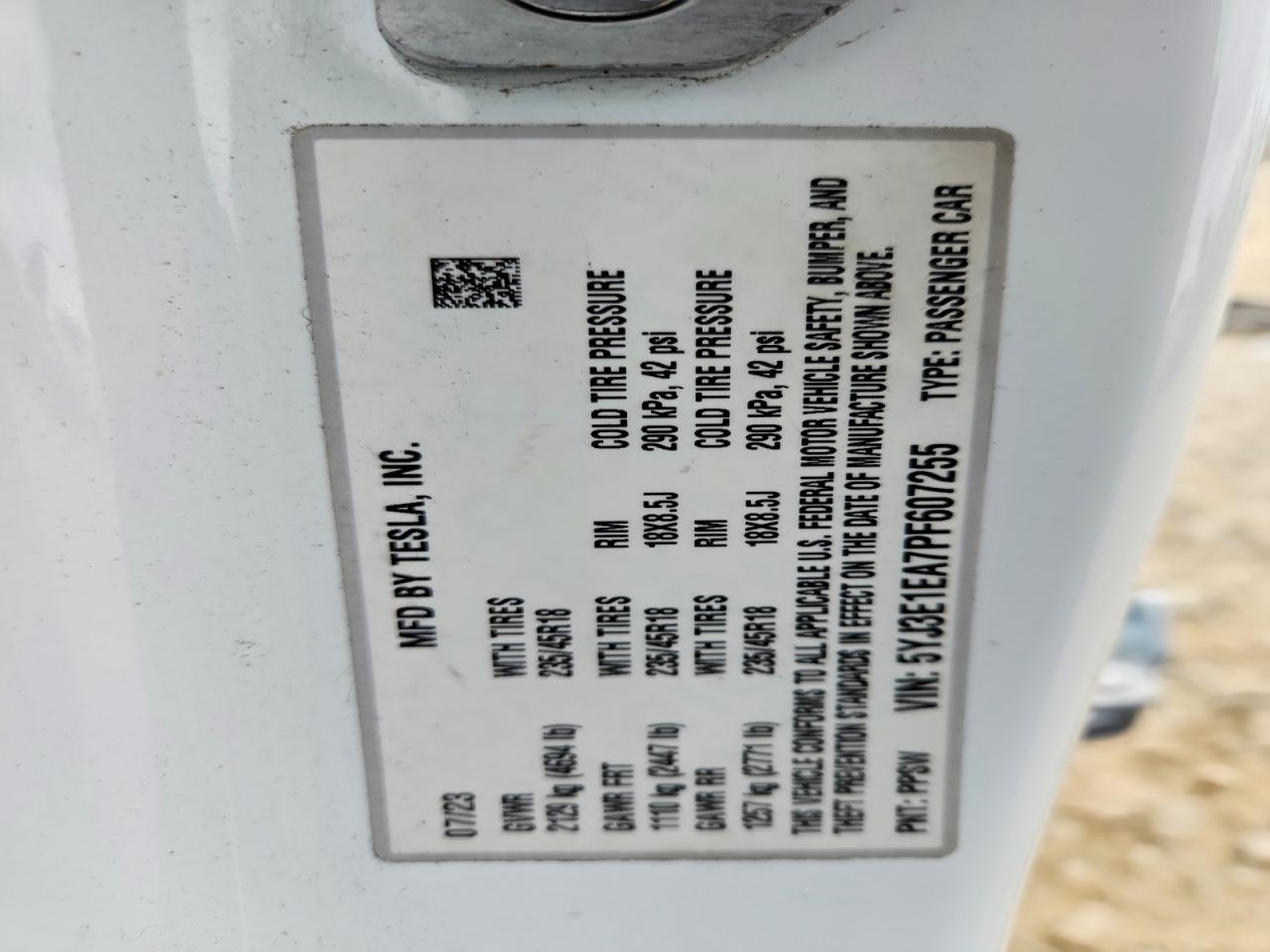 2023 TESLA MODEL 3 photo 13