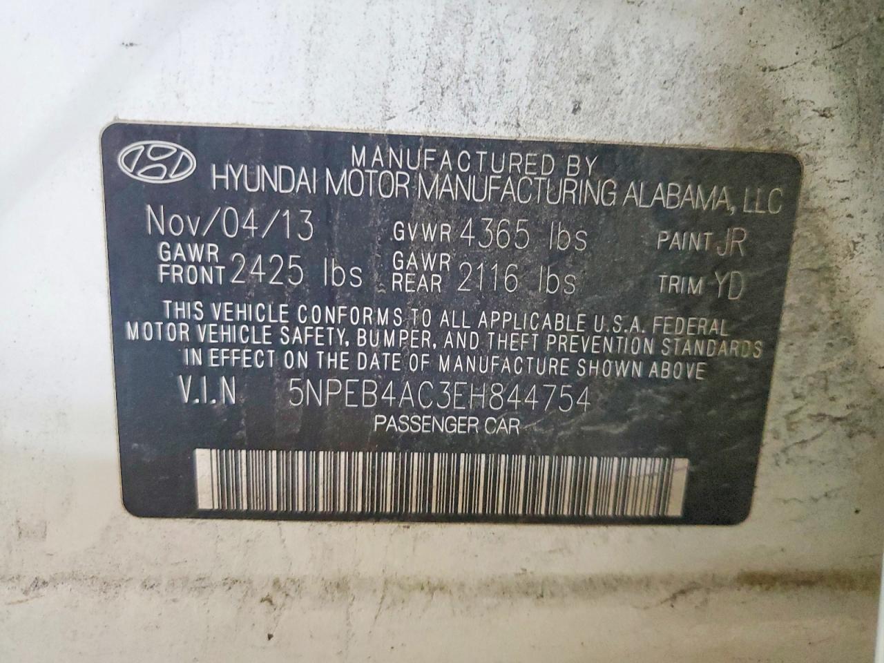 2014 HYUNDAI SONATA GLS photo 23