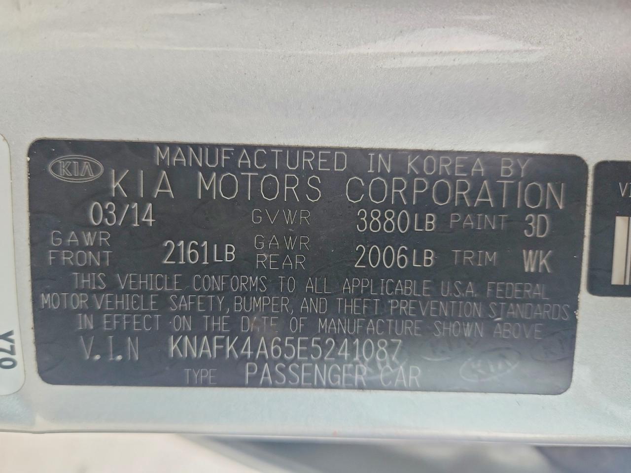 2014 KIA FORTE LX photo 23
